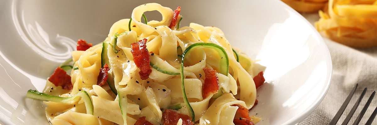Fettuccine Salmon Carbonara